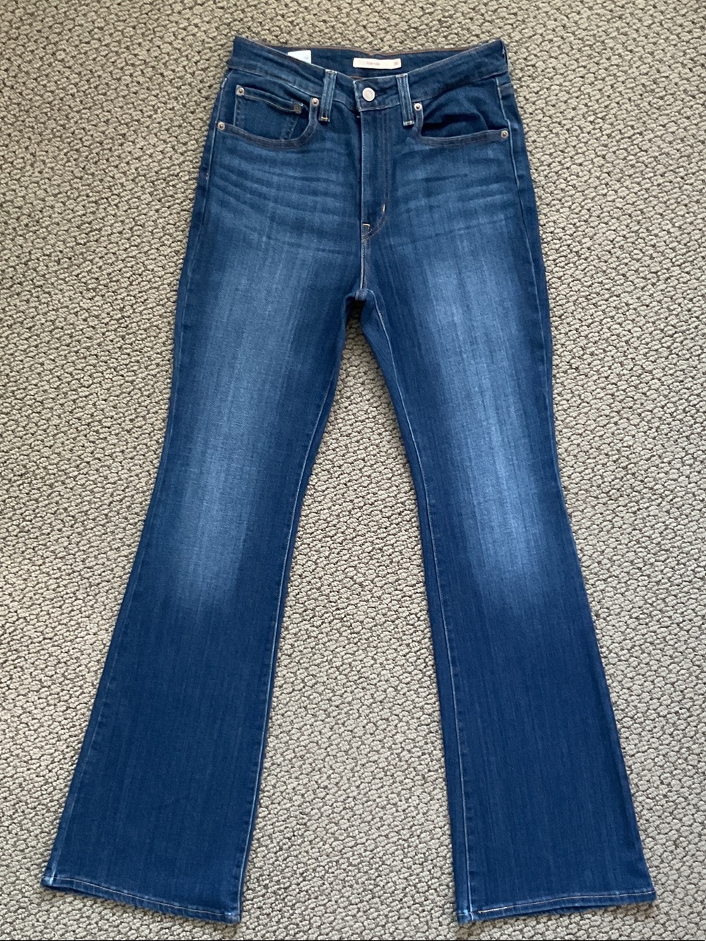 Levi's Dark Blue 726 Flare Jeans – Wide Leg High Rise 30